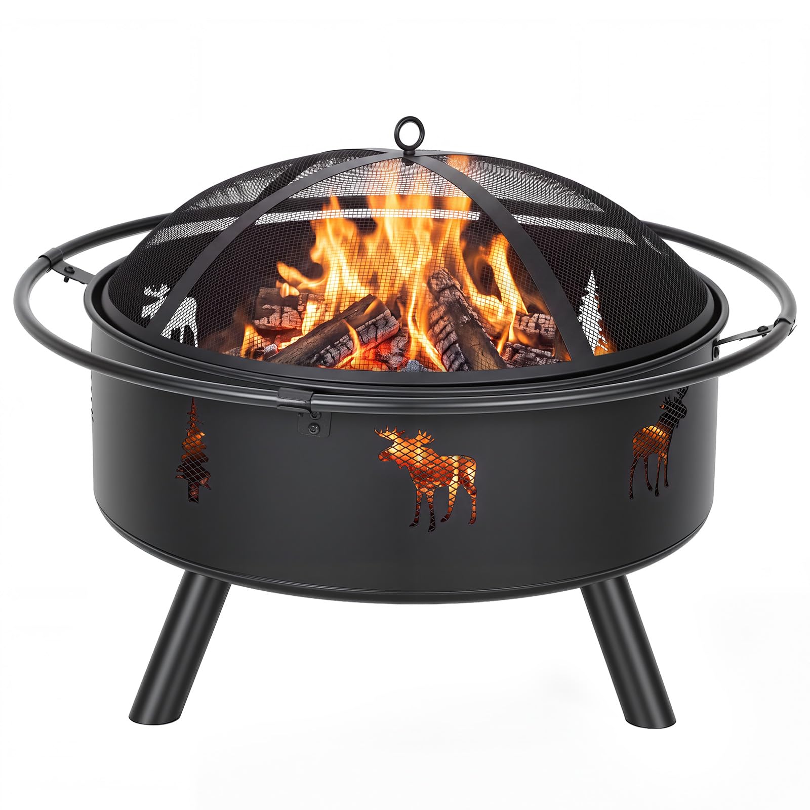 Fire Pit Bowl - Lareira de madeira de 32 polegadas