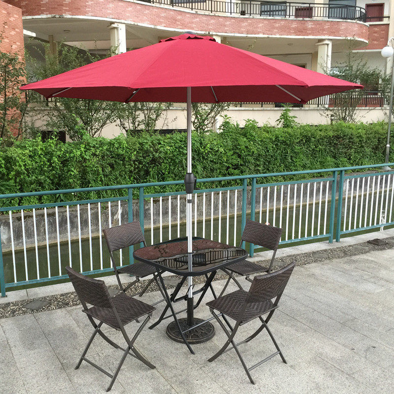 Outdoor Furniture Rattan - Conjunto de Jardim Dobrável em Rattan