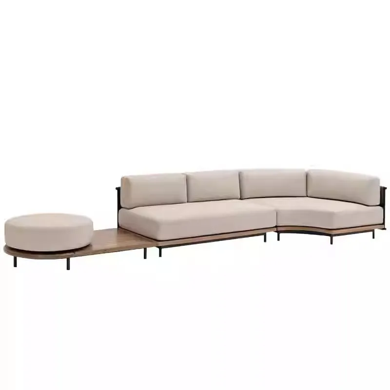 Outdoor Furniture Rattan - Sofá de vime nórdico para exterior,