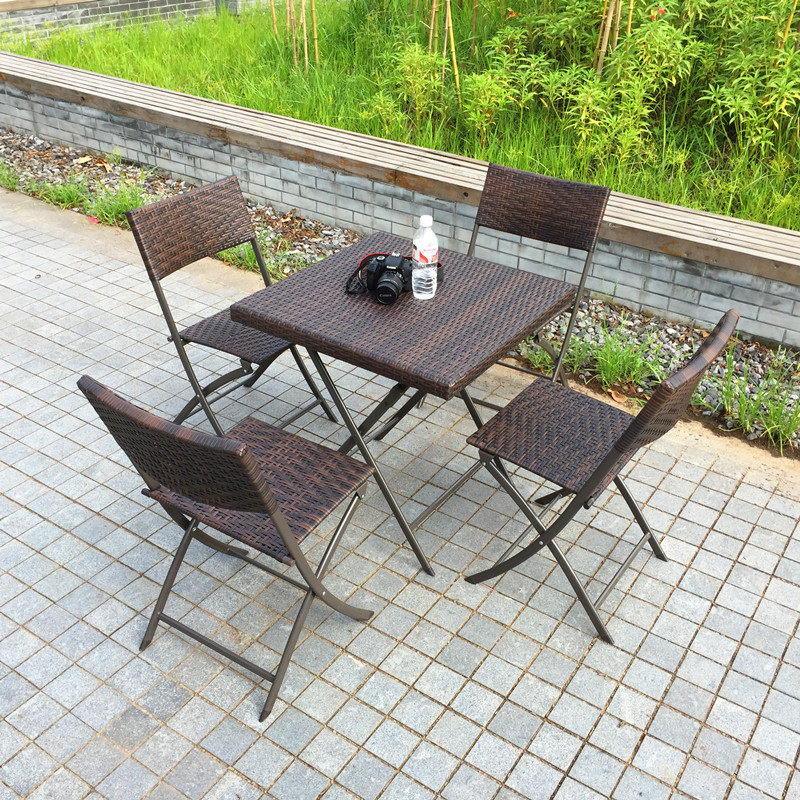 Conjunto de Jardim Dobrável em - Outdoor Furniture Rattan avaliação e preço