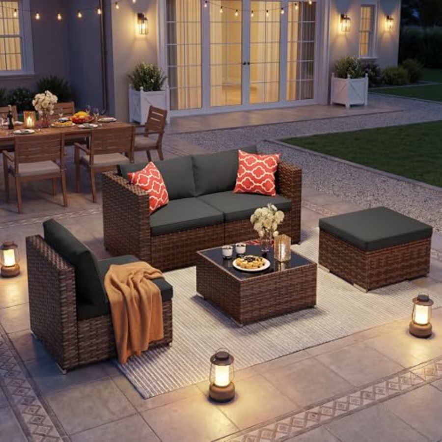 Conjunto de Móveis para Pátio  - Outdoor Furniture Rattan avaliação e preço