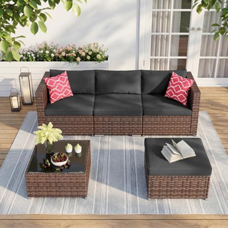 Conjunto de Móveis para Pátio  - Outdoor Furniture Rattan avaliação e preço