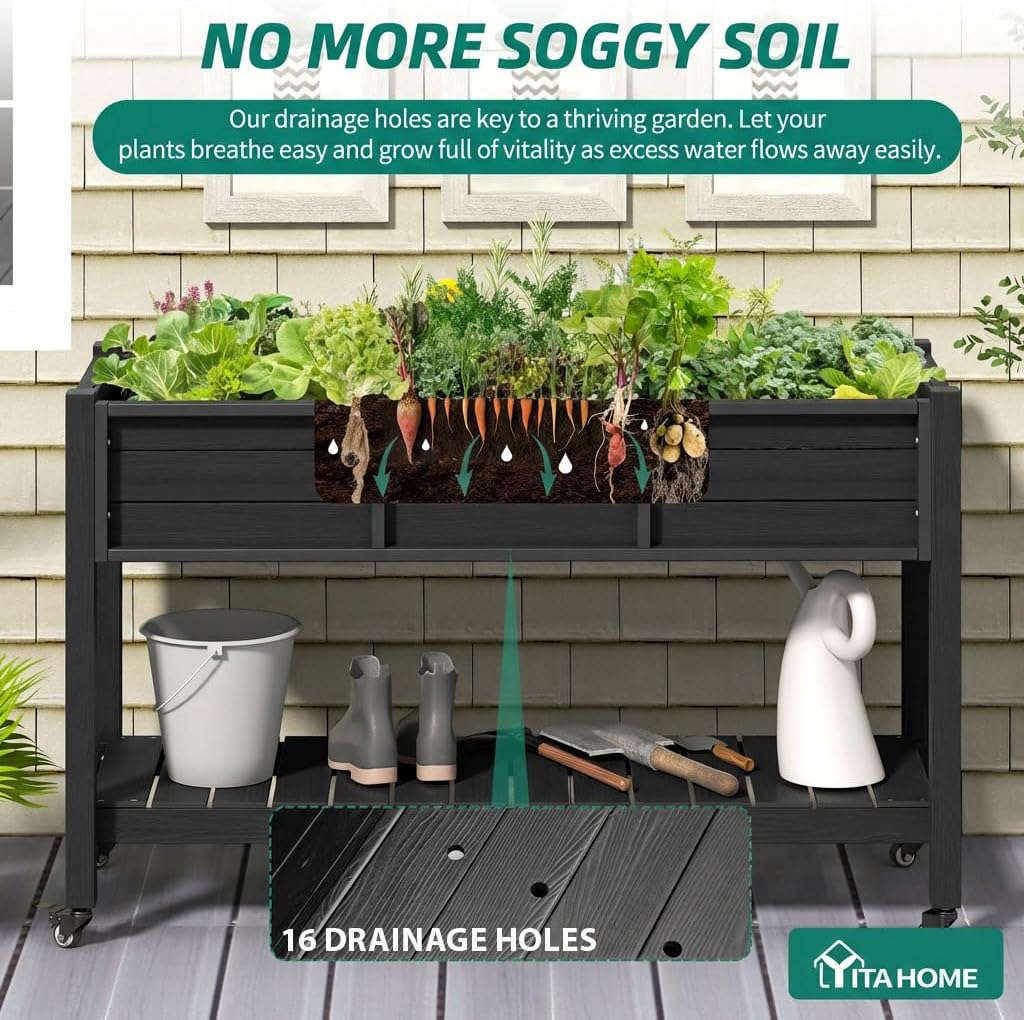 Canteiro Elevado com Rodas, Ca - Garden Storage Box avaliação e preço