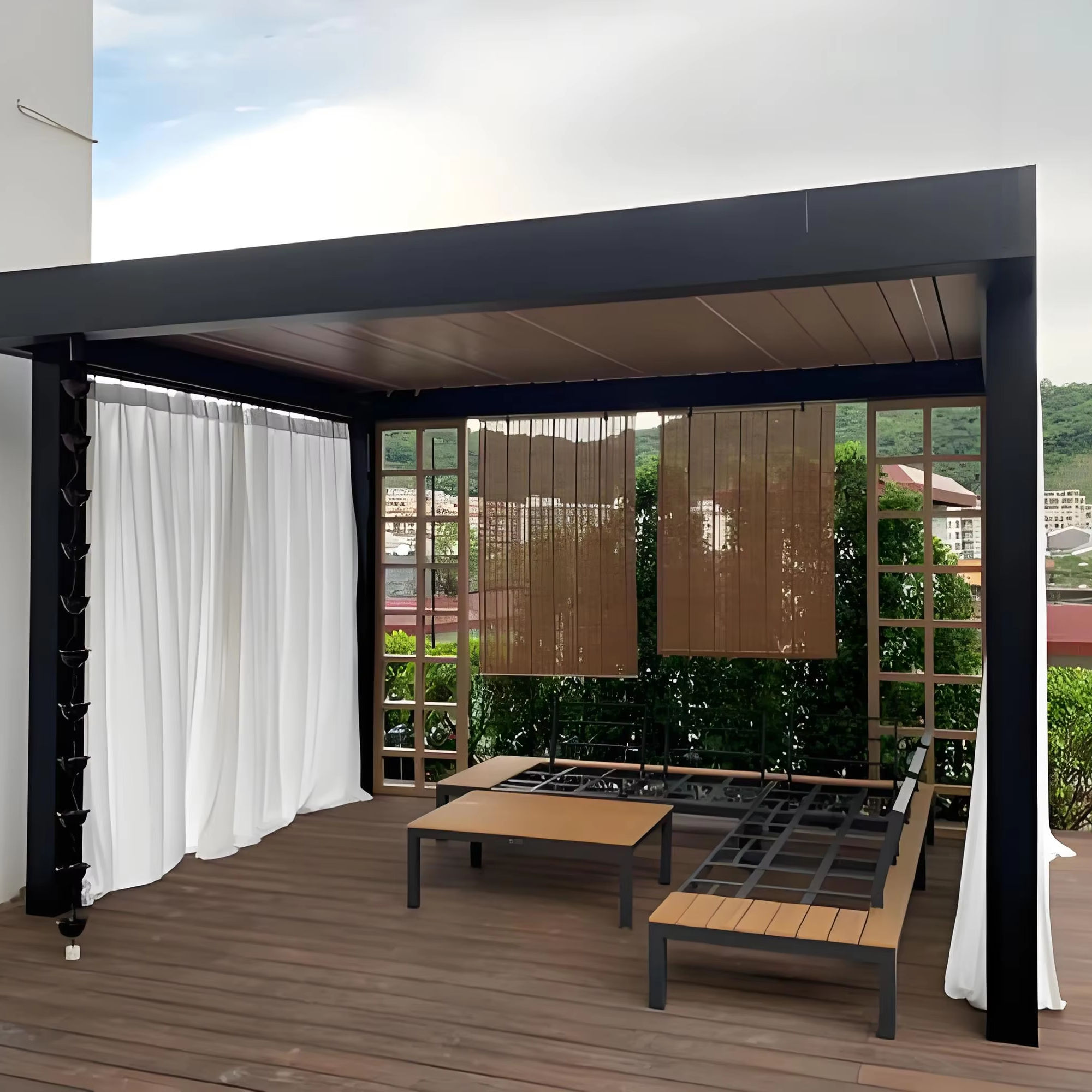 Pérgola Retangular de Liga de  - Outdoor Furniture For Pool avaliação e preço