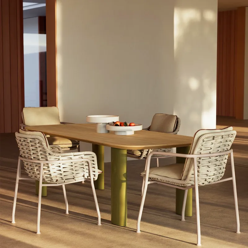 Conjunto de Mesa e Cadeiras de - Outdoor Furniture Rattan avaliação e preço