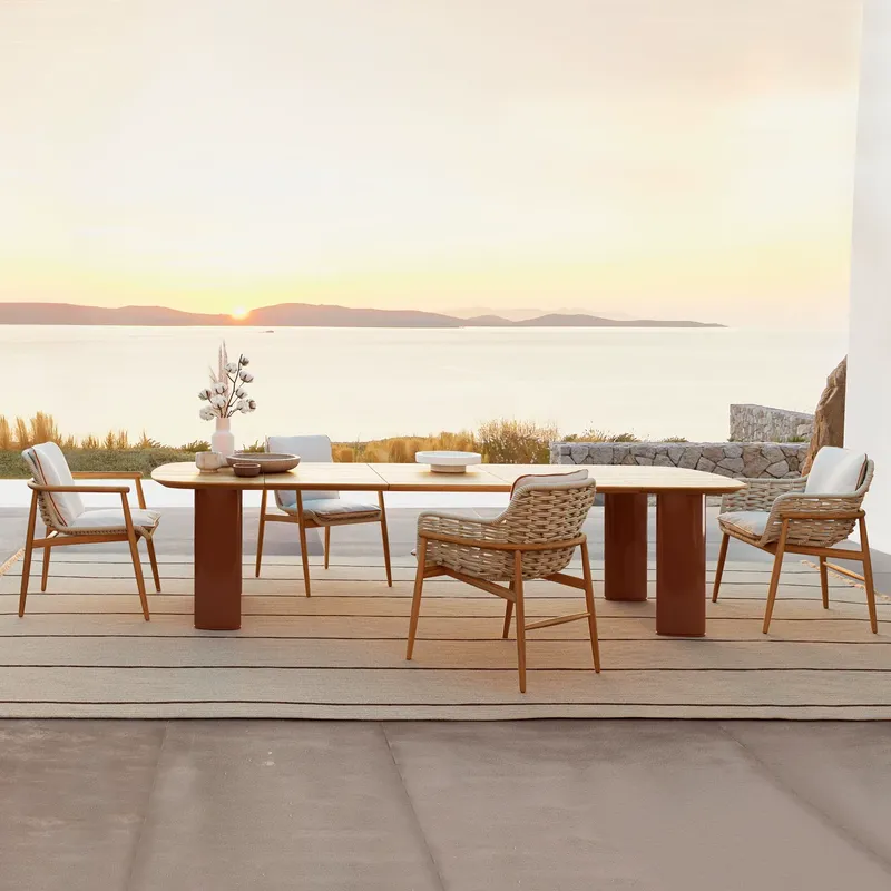 Conjunto de Mesa e Cadeiras de - Outdoor Furniture Rattan avaliação e preço