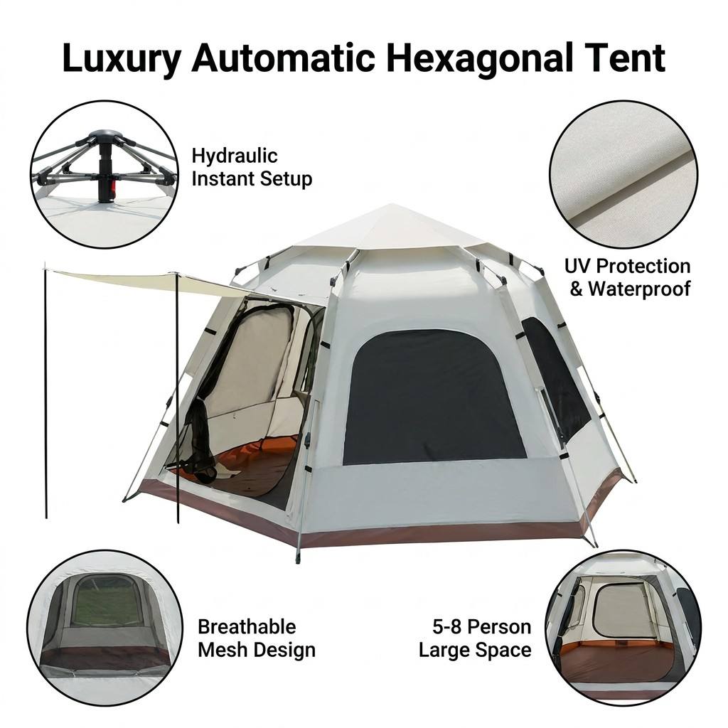 Tenda de Camping Hexagonal Per - Outdoor Furniture Supplier avaliação e preço