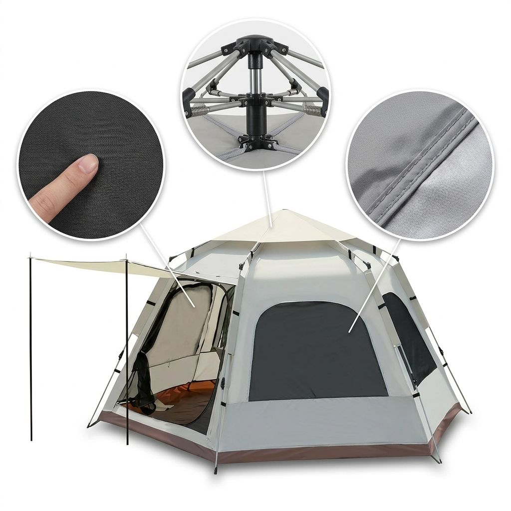 Tenda de Camping Hexagonal Per - Outdoor Furniture Supplier avaliação e preço